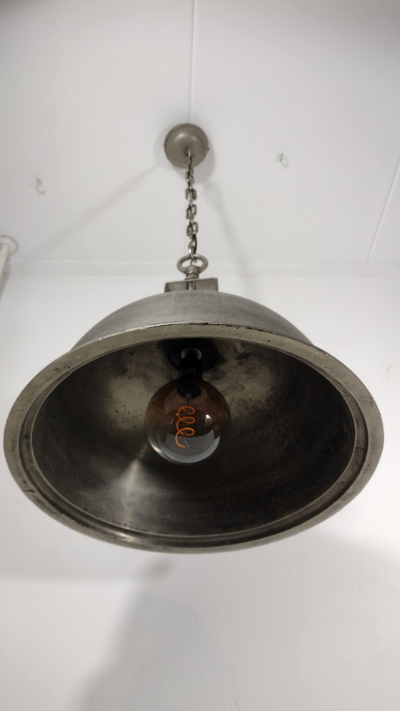 Image 1 of Lampada a sospensione in metallo pesante colore nichel