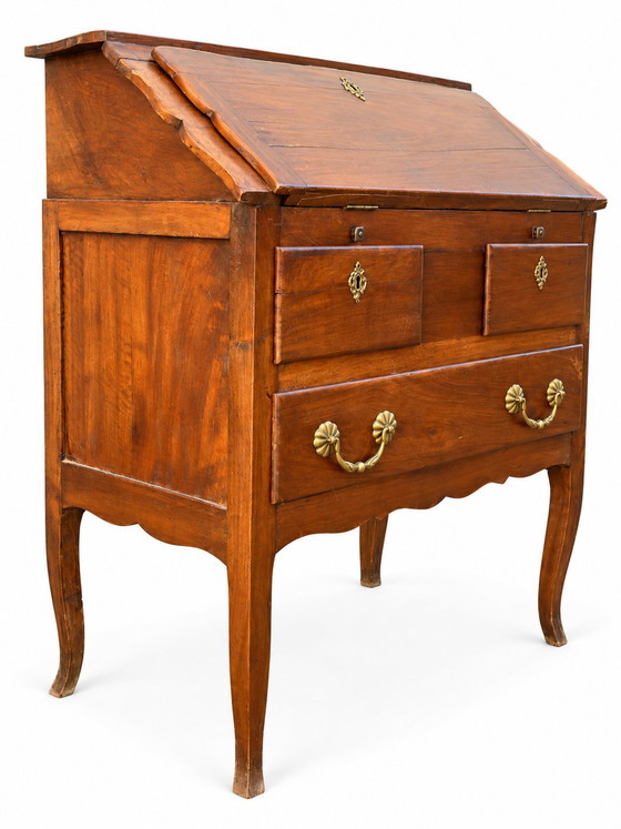 Louis XV Secretary Desk in Walnut 19th Century – Wood (photo 5 of 6)