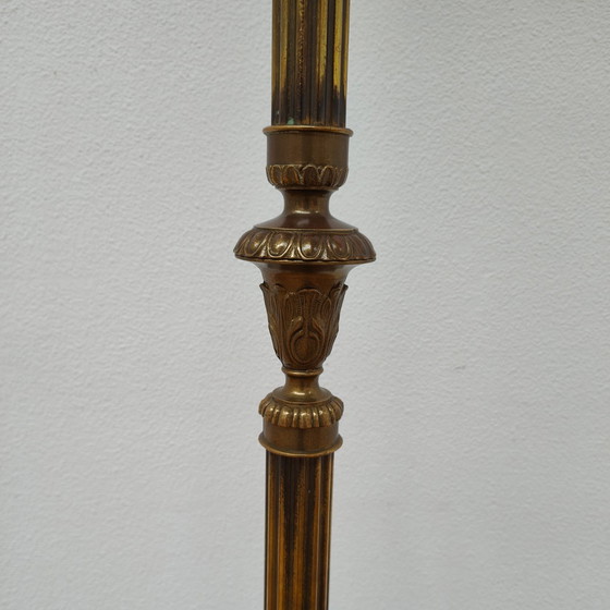Image 1 of Brass gold rococo standing coat rack Hollywood Regency hall tree