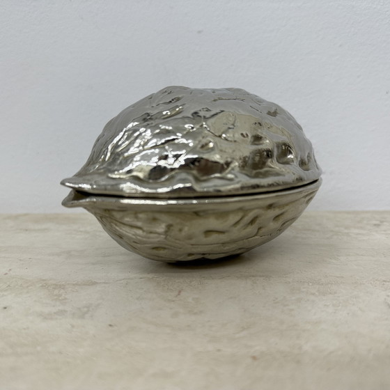 Image 1 of Set van 2 vintage eivormige glazen tafellampen, 1970