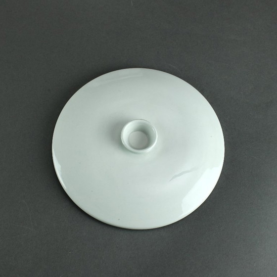 Image 1 of Kaj Franck (1911-1989) - Arabia - Finlandia - Modelo Kilta - Fuente baja blanca con tapa - Década de 1960