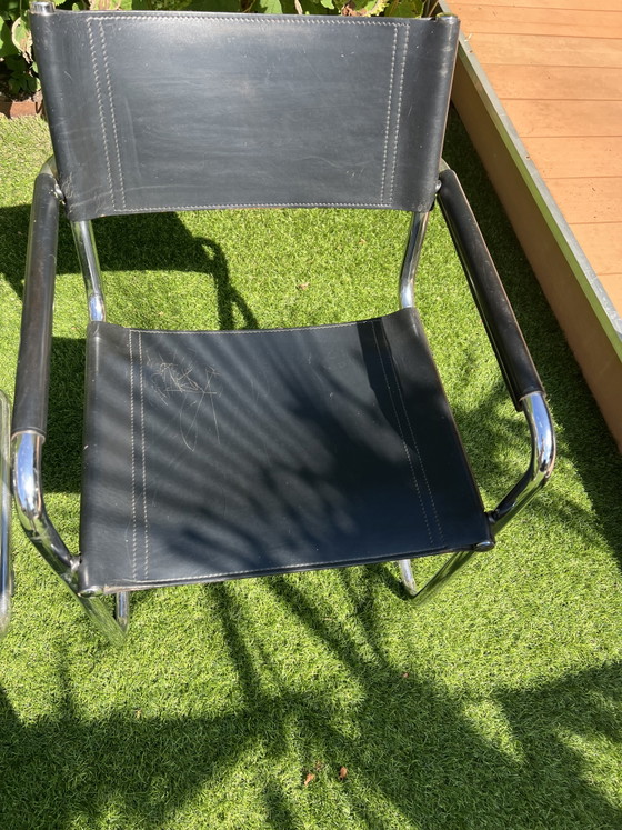 6 sillas con arnés de cuero Matteo Grassi Tube Slide negras – Sillas de comedor, Leather, Metal (photo 8 of 13)