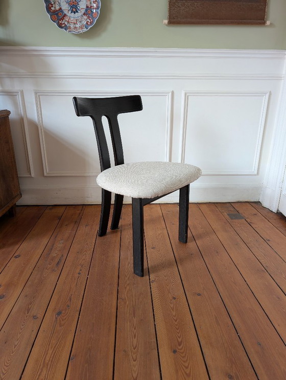 Image 1 of Set aus 4 Eichenholz-Esszimmerstühlen in T-Form