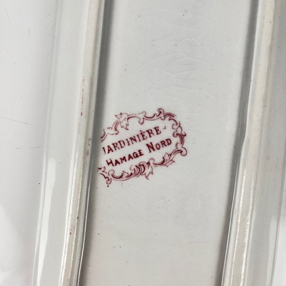Image 1 of Portasapone modello "Jardinière", St Amand - Hamage Nord, rosa, inizio XX secolo.