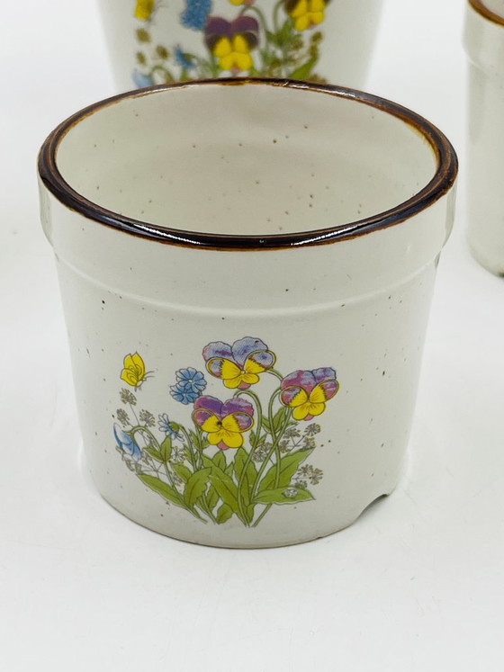 Image 1 of 4 vasi da fiori vintage in ceramica