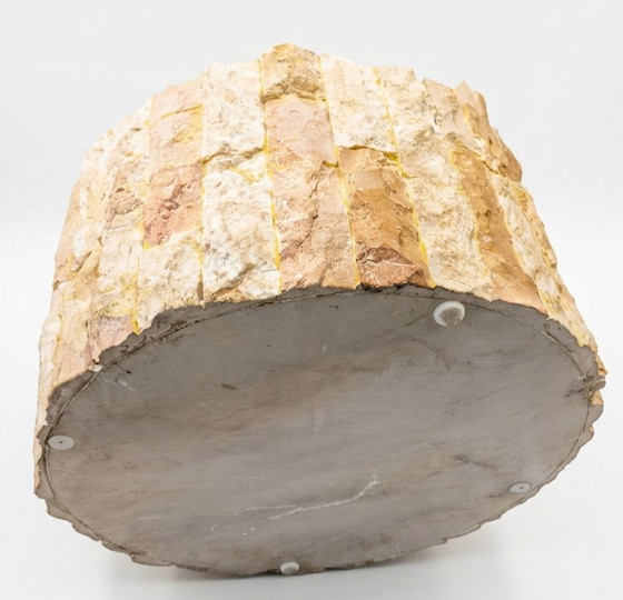 Vintage Design Coffee Table – Mactan / Fossil Stone (1980s) – Marble (photo 3 of 5)