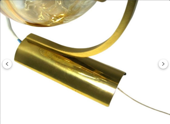 Image 1 of Applique (2), Mid Century Modern, Art Déco, ottone, vetro di Murano, vintage, raro