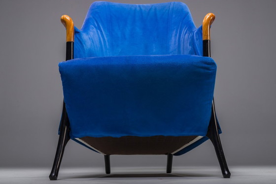 Image 1 of  Italiaanse Alcantara Project Fauteuils van Umberto Asnago voor Giorgetti/Progetti, jaren 1980, Set van 3