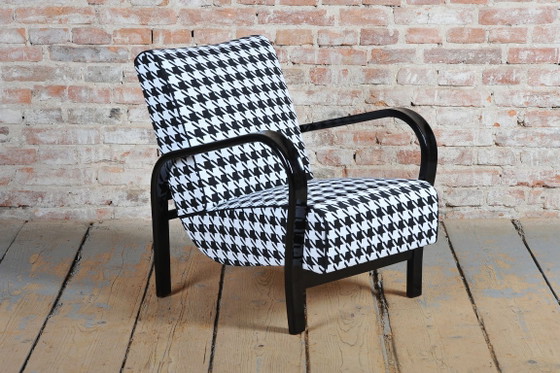 Gerestaureerde Art Deco fauteuil, door Koželka en Kropáček, beukenhout, Tsjechisch, jaren dertig (photo 5 of 16)