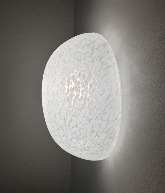 Image 1 of Plafonnier verre de Clichy années 50