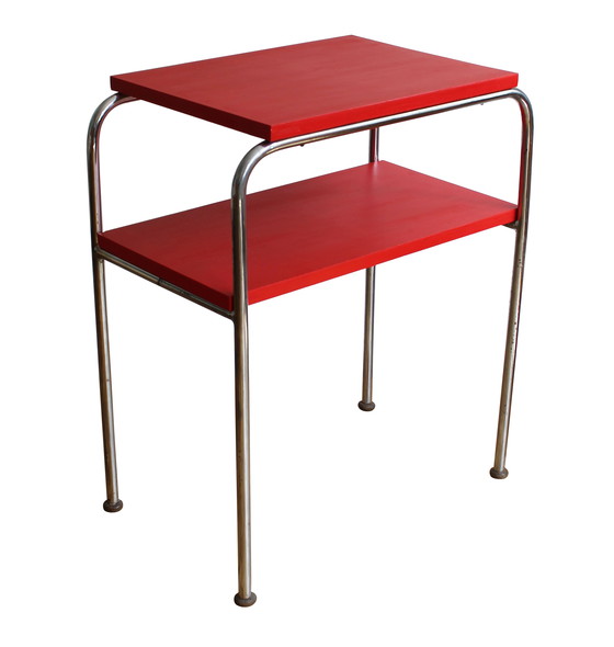 Image 1 of 1930's Modernist Tubular Side Table Model R7 by Slezak