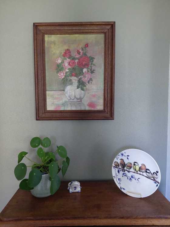 Image 1 of Vintage painting vase flowers from Lierssum