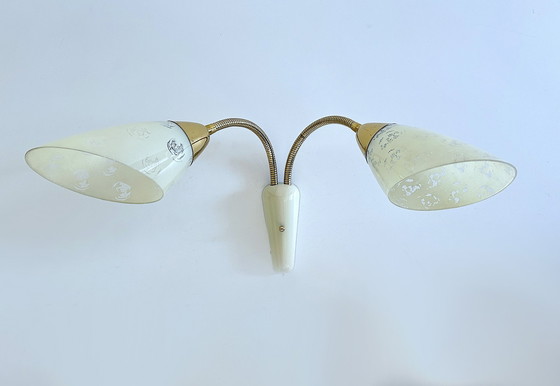 Image 1 of 2x Vintage Modular Wall Lamps, 1950s