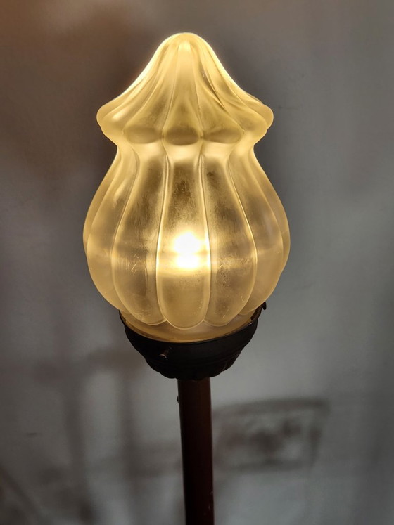 Lampada da Terra Floreale Art Déco – Lampade da terra, Metallo (photo 7 of 8)