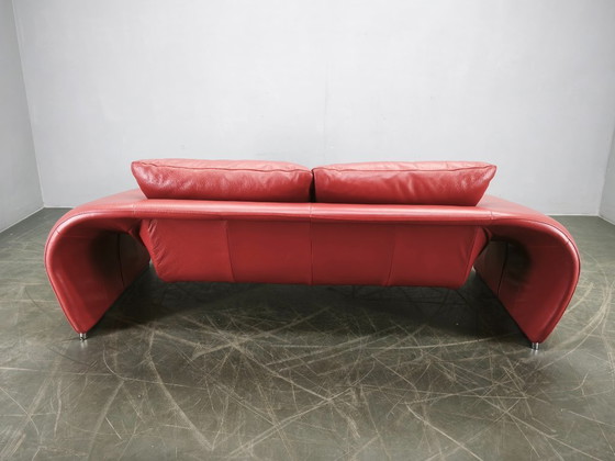 Image 1 of Italienisches rotes Ledersofa von Divanotti, Postmoderne, 1990er Jahre