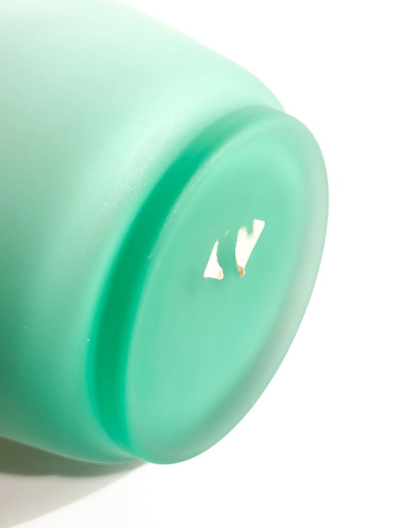 1980s Opalescent Aqua Green Cased Murano Glass Vase (photo 7 of 7)