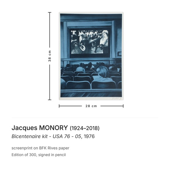 Jacques Monory gesigneerde zeefdruk Bicentenaire Kit - VS 76 - 05 – Litho's & Zeefdrukken, Paper (photo 3 of 5)
