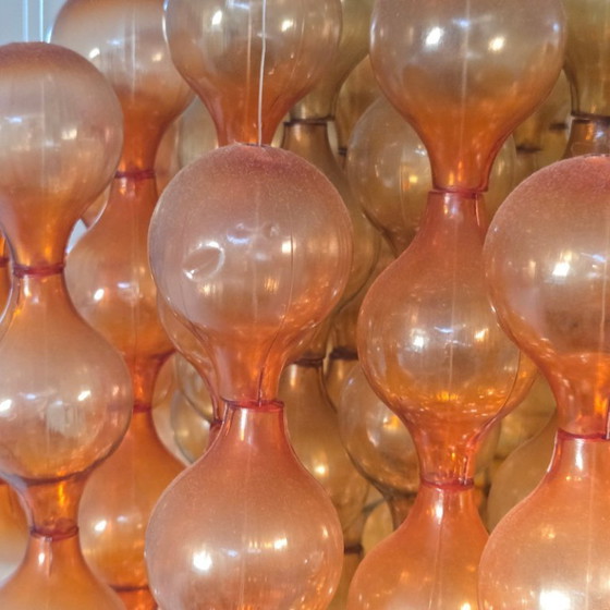 Image 1 of Vintage hanglamp uit de jaren 70 in de stijl van Verner Panton, met een futuristische uitstraling.