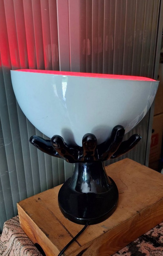 Kare design Table lamp Josy, black hand giving warm light., Hollywood Regency (photo 3 of 6)