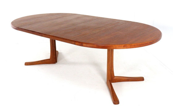 Image 1 of Tavolo da pranzo rotondo estensibile McIntosh 2x in teak vintage