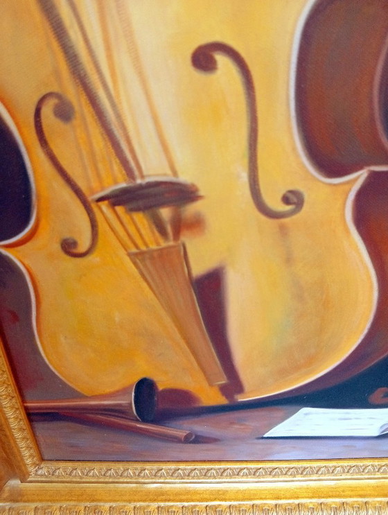 Image 1 of Pair of museum-quality oil paintings on canvas, classical reproductions