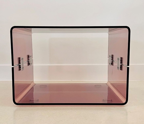 Image 1 of Table basse en altuglas dans le style de Ducaroy, France années 70