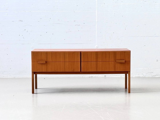 Image 1 of Mobile basso danese in teak di metà secolo con quattro cassetti, anni '60