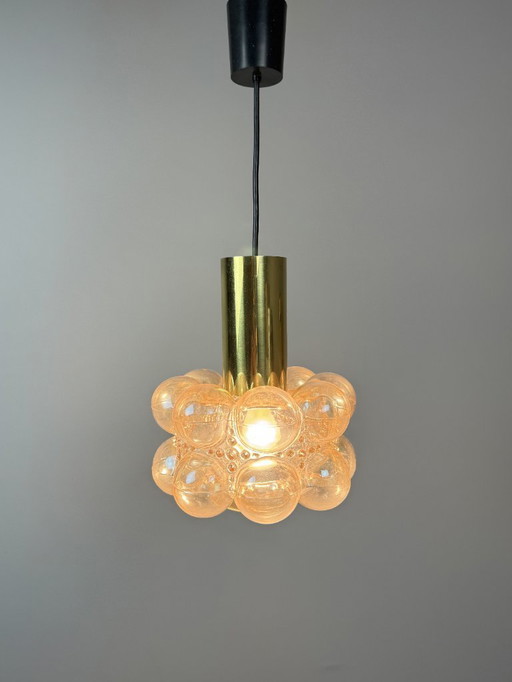Mid-Century Bubble Glass Pendant Lamp by Helena Tynell for Glashütte Limburg, Germany, 1960s