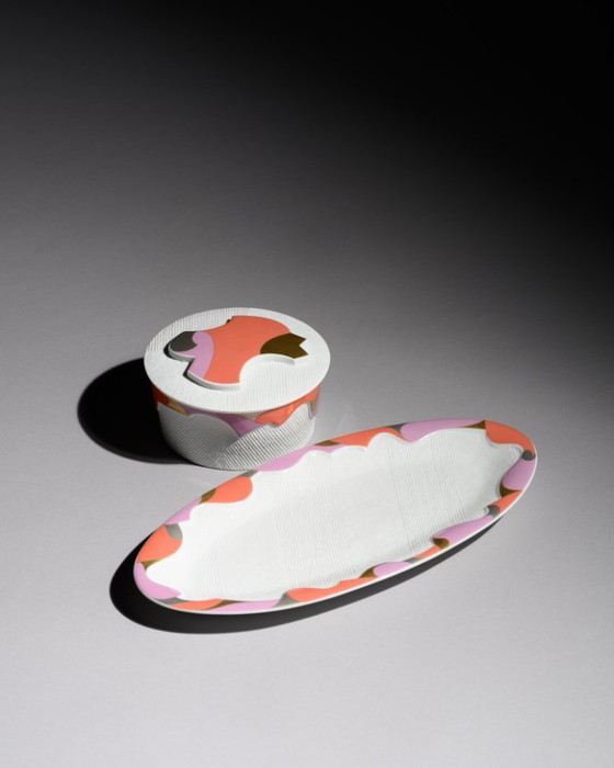Image 1 of Rosenthal Studio-Line Box & Plate by Johan van Loon Sculptural Postmodern Set