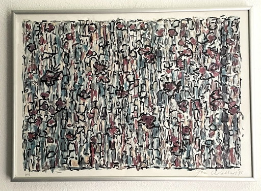 Jan Wolkers (1925-2007) - Winterbilder VIII – lithos zeefdrukken, Aluminium