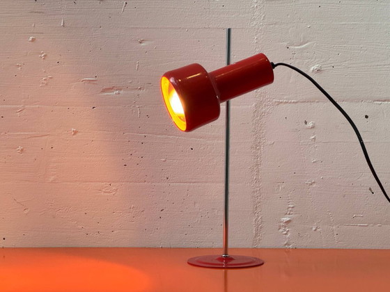 Image 1 of Mid-century red table lamp with spotlight effect, 1970s