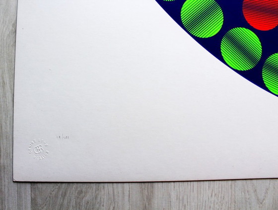 Image 1 of Ivan Picelj "Ciclophoria" - Zeefdruk - Oplage van 200 - Gesigneerd - (80 x 80 cm)