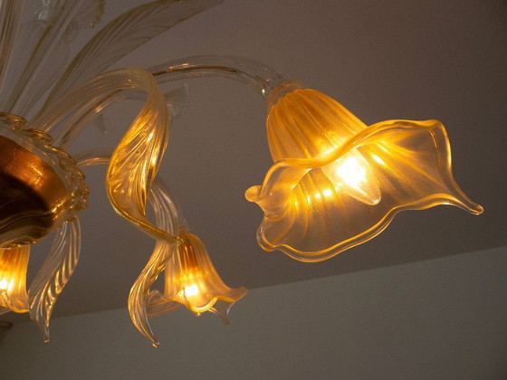 Image 1 of Murano Glas Kronleuchter, Lüster 6-Flammig