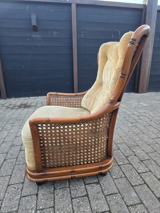 Giorgetti Wingchair – Poltrone, Rattan, Velluto (photo 2 of 7)