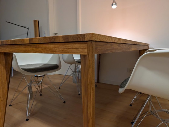 Tavolo da Pranzo in Rovere Massello Realizzato su Misura da Falegname, Tavoli da pranzo, Legno, Beige (foto 7 di 11)