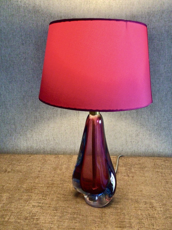 Image 1 of Vintage Table Lamp Of Crystal Glass