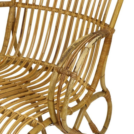 Image 1 of Poltrona vintage in rattan Rohé Noordwolde