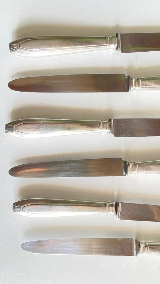 Image 1 of 6 Art Deco Dessert Knives