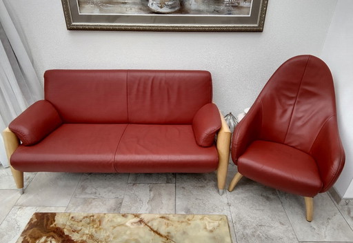 Sitting Vision The Future Sofa + Armchair red