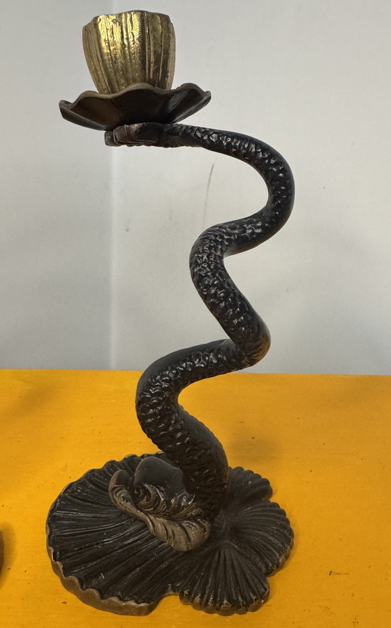 Image 1 of Pair of neoclassical style candle holders