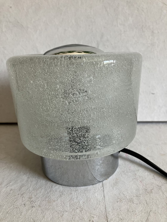 Image 1 of Peill and Putzler table lamp with thick bubble glass vintage