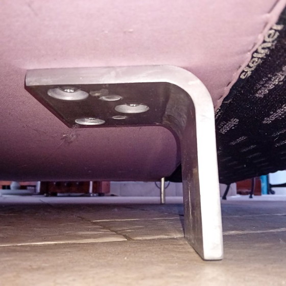 Image 1 of Set da soggiorno (divano + poltrone) in pelle di design – Steiner Paris – base in alluminio – anni '70/'80