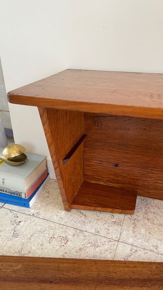 Image 1 of Geometrische wandplank massief eiken VINTAGE