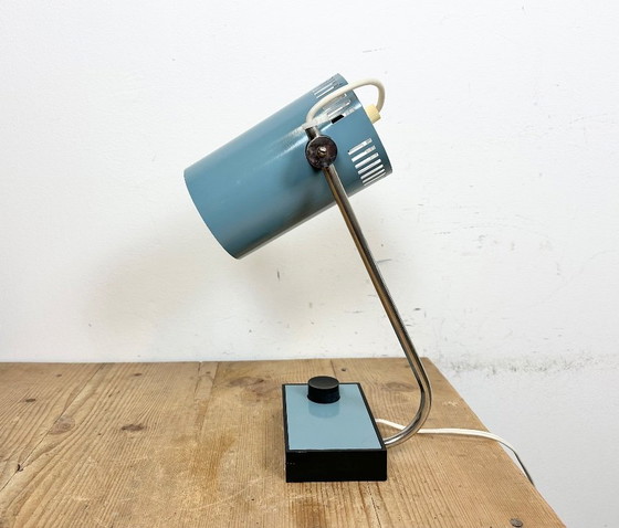 Image 1 of Vintage blauwe tafellamp, jaren 60