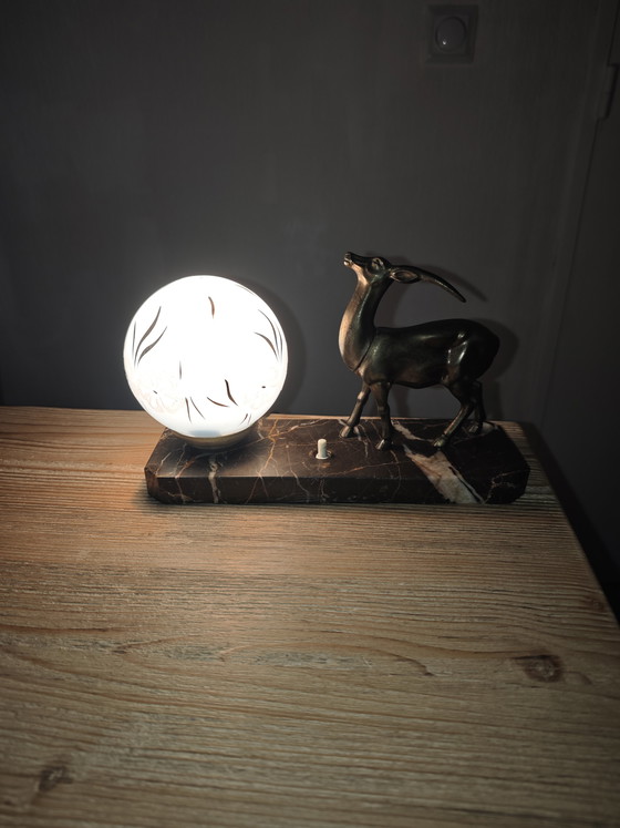 Image 1 of Art Deco Gazelle Lamp