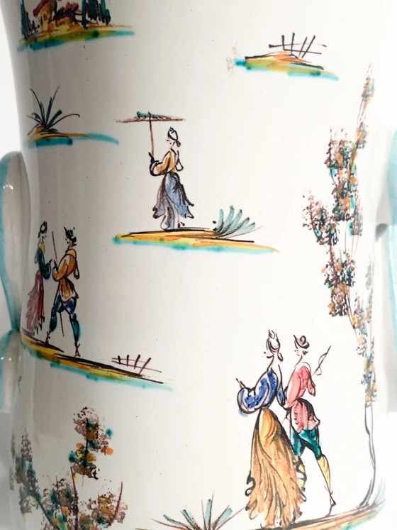 Handbemalte Albisola Keramik Vase, 1930er Jahre – Vasen (photo 4 of 10)