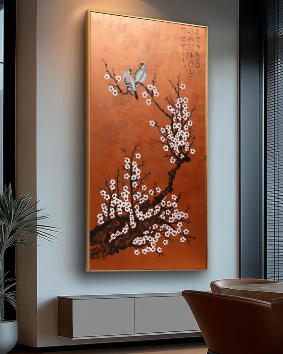 Love Birds J533 - Original large painting – Paintings & Drawings, Canvas (photo 4 of 13)