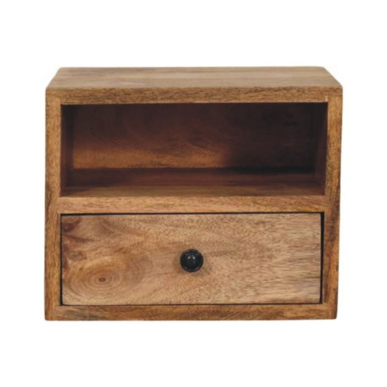 Solis Wall-Mounted Nightstand with Drawer (Oak Finish) – Artisan, Wood (photo 2 of 10)