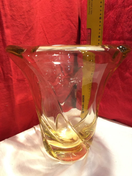 DAUM Nancy Rare and Imposing Crystal Vase, Transparent (photo 6 of 9)