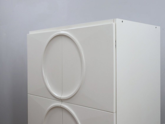 Image 1 of Italiaanse Space Age kledingkast wit gelakt F.lli Proserpio jaren 60